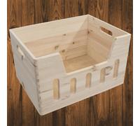 Woodeedoo Wooden Storage Box Stackable Crate For Kitchen Bedroom Wardrobe Storage Organisation 39 X 30 X 23 Cm