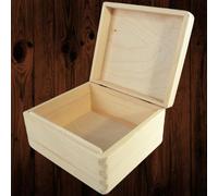 Woodeedoo Wooden Storage Box With Lid Unfinished Pine Memory Gift Craft Keepsake Trinket Box Decorative Wood Case 21X19X10.5Cm