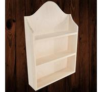 Woodeedoo Wooden Three Tier Wall Spice Rack Unpainted Kitchen Shelf For Lower Spice Jars Or Display Storage 257 X 63 X 370 Cm