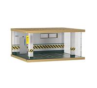 Wooden 1:32 Parking Lot Scene Toy Car Display Cabinet DIY Decor with Light 2 Spot Green