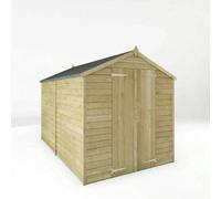 Wooden 10 x 6 Overlap Apex Garden Shed Storage Double Door Windowless