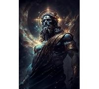 Wooden 1000 Pieces Adults Jigsaw Puzzle, Greek God In Primordial Darkness Adults Kids Puzzles Toy Games 75X50Cm