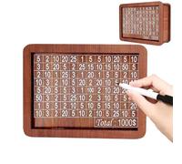 Wooden 10000 Saving Challenge Box, Cash Saver Box with Money Target and Numbers, Coin Cash Vault Moneys Saver Counter Piggy Bank, Reusable Money Jar Coin Cash Boxs for Adults Kids