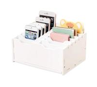 Wooden 12-Compartment Desktop Organizer, Desktop Mobile Phone Holder Management Storage Box, with a Natural, Clear Texture, It's Suitable for Offices, Classrooms, and Shops