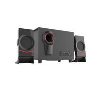 Wooden 2.1 Computer Speakers with Subwoofer, Bluetooth, USB/3.5mm Input, Remote, Black