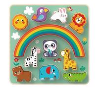 Wooden 2 in 1 Balance Puzzle, Animals, 18 Months+, 21.5x21.5 cm, Problem-Solving and Fine Motor Skills
