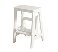 Wooden 2-Step Ladder Stool, Anti-Slip Small Step Stool for Home Library, Kitchen, and irs - Space-Saving Design, Perfect for Easy Access and Safe