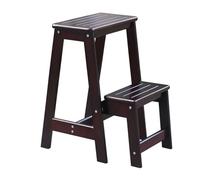 Wooden 2 Tier Ladder Chair, Lightweight Folding Foot Stool, Sturdy Portable Stepladder for Kitchen Loft Camping