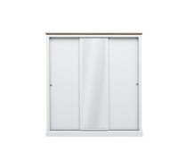 LPD White Mirrored 3 Door Sliding Wardrobe - Devon