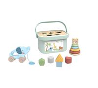 Wooden 3 in 1 Push Pull Toy, 12 Months+, Shape Sorter and Stacker Set, 920g