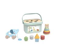 Wooden 3 in 1 Push Pull Toy, 12 Months+, Shape Sorter and Stacker Set, 920g