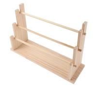 Wooden 3-Tier Ribbon Holder Organizer Rack for Craft Lovers | Tangle-free Storage, Multi-Layer Display Rack, for Mesh Rolls and Ribbons in Cake Shops, Flower Shops