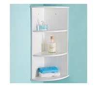 Wooden 3 Tier Wall Corner Shelf Storage Cabinet Unit Bathroom Shelving