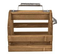 Wooden 330ML Beer 6 Bottle Holder Carry Rack Crate Case with Metal Bottle Opener