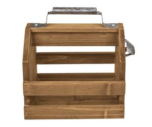 Wooden 330ML Beer 6 Bottle Holder Carry Rack Crate Case with Metal Bottle Opener