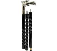 Wooden 37" Decorative Walking Cane Walking Stick Premium Quality Rare Eagle Head Handle Decorative Prop with Nickel Plated Brass Handle Unique Gifts, Standard Walking cane