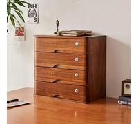 Wooden 4-Drawer Desk with Lock - Secure Filing Cabinet for Home & Office - Efficient Document Management & Storage Solution Stylish & Functional Design