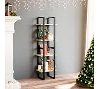 Wooden 4 Tier Bookcase, Sturdy Pine Kids Library Shelf, Industrial Design for Nursery and Living Room Decor, Space-Saving Storage Solution