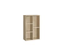 Wooden 5-Grid Bookcase, Beige / 5 Compartments