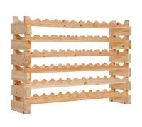 HOMCOM Wooden Wine Rack 6 Tier Shelf for 72 Bottles Shelving Storage Holder