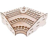 Wooden 81 Paints Bottles Rack Modular Stand Storage Rack DIY Art Painting Tools Holder Wood Paint Stand Paint Brushes Display Tray Multi Layer Paints Bottle Storage Shelf Paint Organizer Stand