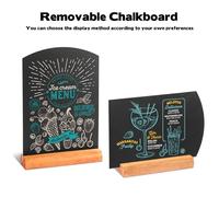 Wooden A3 Chalkboard, 40.5x29.7cm Double-Sided Chalk Board with Removable Stand Base, Decorative Tabletop Blackboard Sign Menu Black Board for Cafés Restaurants Bar Weddings Parties (2)