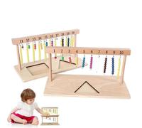 Wooden Abacus Educational Toy - 29 * 13.5 * 14.1cm Classic Counting Beads Frame For Kids Maths | 100 Colourful Beads, Preschool Homeschool Learning Gift, For Color Recognition