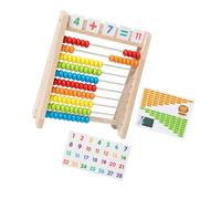 Wooden Abacus Includes Operations Table Number Card Math Learning Tool for Kindergarten Preschool School Student ' s Mathematics Set