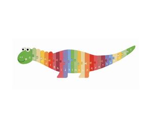 Wooden ABC Dino Puzzle Orange Tree Toys Dinosaur Alphabet Puzzle For Toddlers