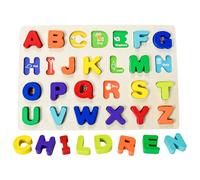 Wooden ABC Letters Age 3+ for Kids Alphabet Learning Toys Wooden Toddler Puzzles Montessori Toys for Girls Boys (Capital Letters)