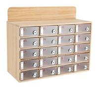 Wooden Acrylic Wall Storage nizer for Smartphones with Locks & Keys | Secure Storage Cabinet for Office & Classroom - 100 Small Compartments for Employees