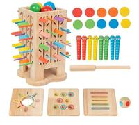 Wooden Activity for Toddler Focused on Improving Coordination and Cognitive Abilities Through Games Wooden Tower