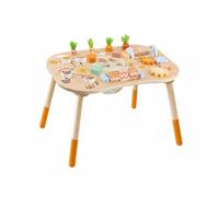 Wooden Activity Table with Shape Sorter, Rounded Corner Toddler Busy Table