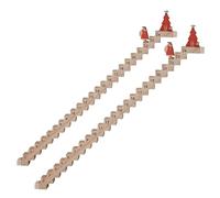 Wooden Advent Calendar, Christmas Advent Calendar, Christmas Countdown Calendar, Christmas Decorations for Stairs, Climbing Stairs Wooden Santa Advent Calendar (2 pcs)