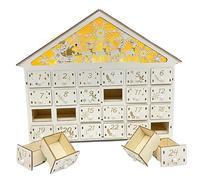 Wooden Advent Calendar with 24 Drawers LED Christmas Advent Calendar Christmas Decorations, Christmas Gift