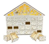 Wooden Advent Calendar with 24 Drawers LED Christmas Advent Calendar Christmas Decorations, Gift DIY