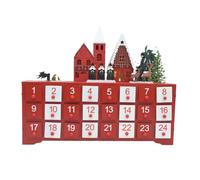 Wooden Advent Calendars 2026 - LED Light Holiday Decoration, Multicolor | Wooden Christmas countdown calendar with warm LED lighting, ideal for creating a festive atmosphere and traditional