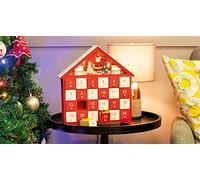 Wooden Advent Calender with 24 individual Drawers and Lights