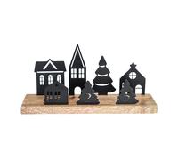 Ivyline Wooden Advent Candle Holder With Metal Accessories, Multi