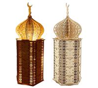 Wooden Adventar Calendar - Woden Clendar Calendar, Eid Woden Calendar Cabinet, Moon Star Lights Calendar For Party Decoration