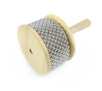 Wooden Afuche Percussion Stainless Steel Beads Shaker | Beaded Instrument Wooden Handle Rhythm World Percussion for Kids Adults Children Beginners Elementary Music Class Party Band