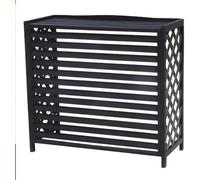 Wooden Air Conditioner Cover Air-Conditioning Radiator, Outdoor Fence Air Conditione Cover Air Conditioner Outer Cover, Hide Air Con Free Standing Plant Rack(Color:A,Size:110X50X85Cm)