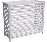 Wooden Air Conditioner Cover Air-Conditioning Radiator, Outdoor Fence Air Conditione Cover Air Conditioner Outer Cover, Hide Air Con Free Standing Plant Rack(Color:C,Size:110X50X85Cm)