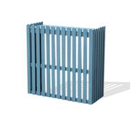 Wooden Air Conditioner Cover - Decorative Slatted Fence for Outdoor AC Unit Protection, Waterproof Design Enhances Garden Aesthetics