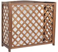 Wooden Air Conditioner Cover Flower Stand Air Conditioner Protection Cover Solid Wood Air Conditioning Rack, Rainproof Sunscreen Protective Grilles For Air Conditioners And Heat Pumps