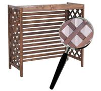 Wooden Air Conditioner Cover Windproof Universal Outdoor Solid Wood Air Conditioner Dust Flower Frame Study Room Waterproof Air Conditioner Shelf Grilles Portable For Home Use