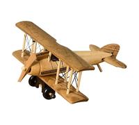 Wooden Aircraft - Vintage Plane Desktop Model, Handcrafted Wood Plane, Classic Airplane Design | Desktop Decoration Piece, Collectible Gift Item For Birthday Present Kids Adults Boys Girls