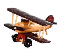 Wooden Airplane Toy, Simulation Vintage Decor for Kids Room, Table, Office/5.9x5.5