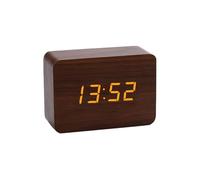 Wooden Alarm Clock - 0.2kg Smart Digital Display, Stylish LED Panel, Energy Saving Function with Dual Time Mode | Bedroom Decoration for Bedside Tables, Office