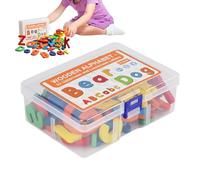 Wooden Alphabet Letters - 52-Piece Letter Assignment Game, Preschool Learning Activities, Vocabulary Building Reading Practice Letter Recognition Classroom Home Lessons